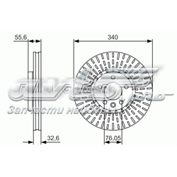 Do koszyka 0986479546 Bosch Tarcza hamulcowa przednia