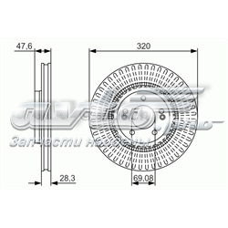 0986479A21 Bosch tarcza hamulcowa przednia