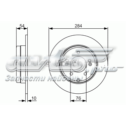 0986479A45 Bosch tarcza hamulcowa tylna