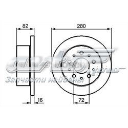 0 986 479 B63 Bosch tarcza hamulcowa tylna