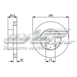 0986479B99 Bosch tarcza hamulcowa przednia