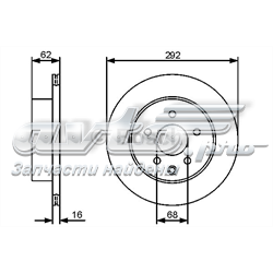 0986479C12 Bosch tarcza hamulcowa tylna