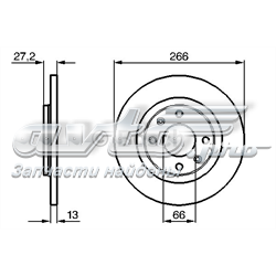 0986479B51 Bosch tarcza hamulcowa przednia