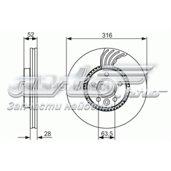 Tarcza hamulcowa przednia 307690610 Volvo