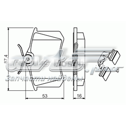 Okładziny (klocki) do hamulców tarczowych tylne 0986494600 Bosch