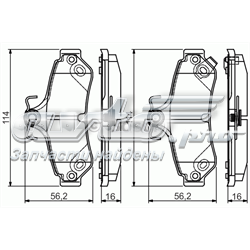 Okładziny (klocki) do hamulców tarczowych tylne Toyota 0446606080 cena, od 27,99 USD