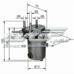 Filtr paliwa Renault (RVI) 8671019208 cena, od 39,05 USD