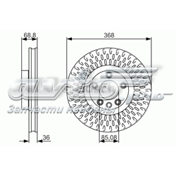 0986479A33 Bosch tarcza hamulcowa przednia