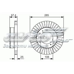 0986479A96 Bosch tarcza hamulcowa przednia