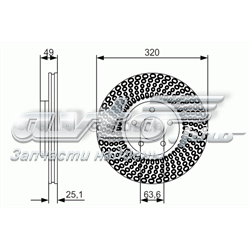 Tarcza hamulcowa przednia CV611125EA Ford