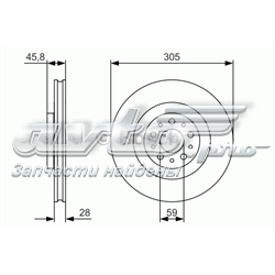 0986479736 Bosch tarcza hamulcowa przednia