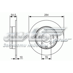 0986479T49 Bosch Tarcza hamulcowa tylna