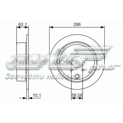 0986479A10 Bosch tarcza hamulcowa tylna