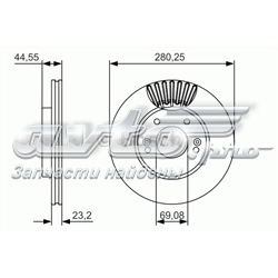 Do koszyka 0986479A12 Bosch Tarcza hamulcowa przednia