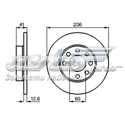 0986479B20 Bosch tarcza hamulcowa przednia