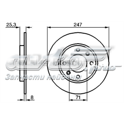 0 986 479 B35 Bosch tarcza hamulcowa tylna