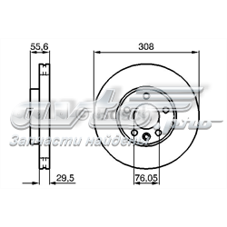 0986479B88 Bosch tarcza hamulcowa przednia