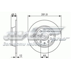 0 986 479 B93 Bosch tarcza hamulcowa tylna