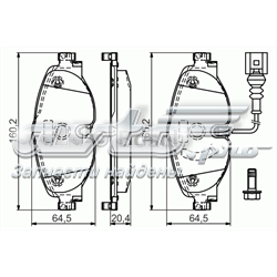 0986494660 Bosch klocki hamulcowe przednie tarczowe