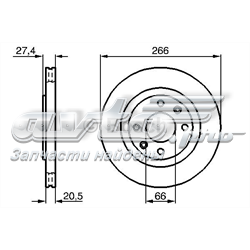 0986479B27 Bosch tarcza hamulcowa przednia