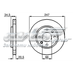 0 986 479 B32 Bosch tarcza hamulcowa przednia