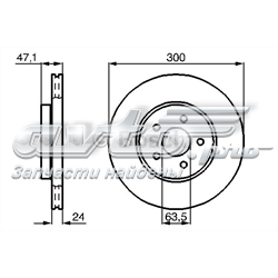 0986479B44 Bosch tarcza hamulcowa przednia