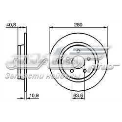 0986479B81 Bosch tarcza hamulcowa tylna