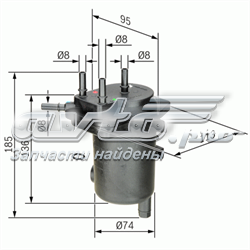 0 450 907 008 Bosch filtr paliwa