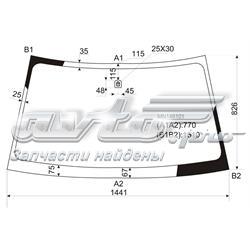 MN146101 Mitsubishi Szyba przednia