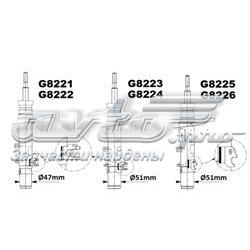 Amortyzator przedni prawy Peugeot/Citroen 9820310880 cena, od 52,23 USD