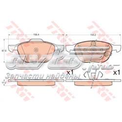 GDB2059 TRW klocki hamulcowe przednie tarczowe