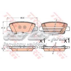 GDB3594 TRW okładziny (klocki do hamulców tarczowych tylne)