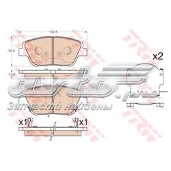 Klocki hamulcowe przednie tarczowe TRW GDB3540 cena, od 27,35 USD