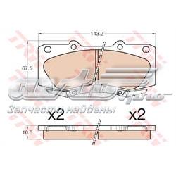 Klocki hamulcowe przednie tarczowe TRW GDB3534 cena, od 29,45 USD