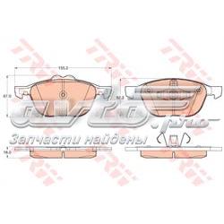 Klocki hamulcowe przednie tarczowe TRW GDB2043 cena, od 28,12 USD