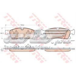Klocki hamulcowe przednie tarczowe TRW GDB1955 cena, od 43,42 USD
