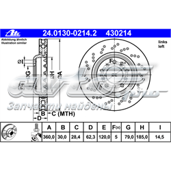 34112283385 BMW Tarcza hamulcowa tylna