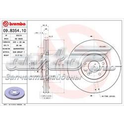 Tarcza hamulcowa przednia 09B35410 Brembo