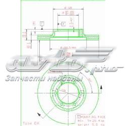 Tarcza hamulcowa przednia MB407036 Mitsubishi