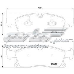 Klocki hamulcowe przednie tarczowe Brembo P50109