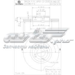 Tarcza hamulcowa przednia Brembo 09946820