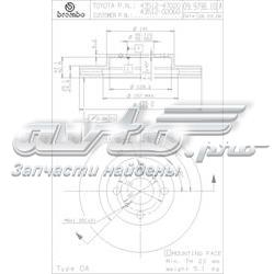 Do koszyka 09979810 Brembo Tarcza hamulcowa przednia