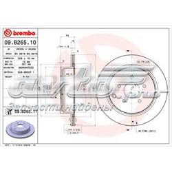 09.B265.10 Brembo tarcza hamulcowa tylna