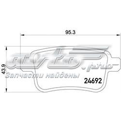 Do koszyka P50107 Brembo Okładziny (klocki) do hamulców tarczowych tylne