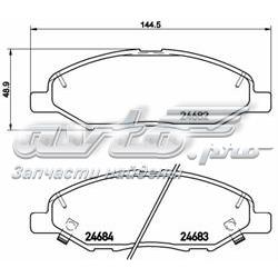 Klocki hamulcowe przednie tarczowe Brembo P56088 cena, od 25,88 USD