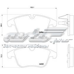 Klocki hamulcowe przednie tarczowe Brembo P61106 cena, od 34,09 USD