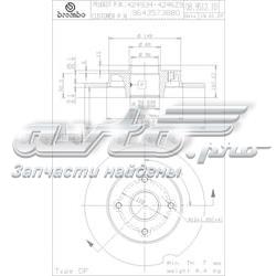 08951210 Brembo tarcza hamulcowa tylna