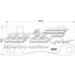 Okładziny (klocki) do hamulców tarczowych tylne Brembo P65027 cena, od 37,26 USD