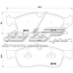 P37017 Brembo Klocki hamulcowe przednie tarczowe