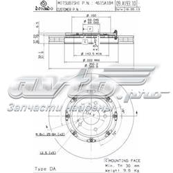 Tarcza hamulcowa przednia 09A19313 Brembo